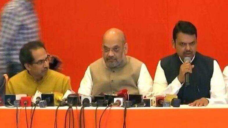 Shiv Sena And BJP: Ahead of Maharashtra Assembly Elections 2019, Here's A Look at The Love-Hate Relationship Between The 2 Political Parties Over The Years Shiv Sena And BJP: Ahead of Maharashtra Assembly Elections 2019, Here's A Look at The Love-Hate Relationship Between The 2 Political Parties Over The Years