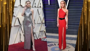 Captain Marvel Star Brie Larson at Oscars 2019: Sexy Silver or Red Hot, Pick Your Favourite Celine Gown Worn by Academy Award-Winning Actress (See Pics)