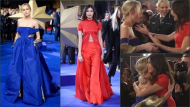 'Captain Marvel' Brie Larson and Gemma Chan Can’t Stop Praising Each Other’s Valentino Gown and Brandon Maxwell Cape (Watch Video)