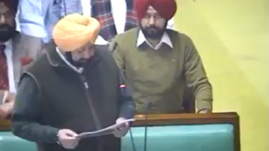 Pulwama Terror Attack: Time for peace talks over with Pakistan, Says Capt Amarinder Singh in His Powerful Speech at Punjab Assembly; Watch Video