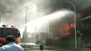 Maharashtra: Fire Breaks Out at Oil Factory in Raigad; 12 Fire tender Rush to Spot