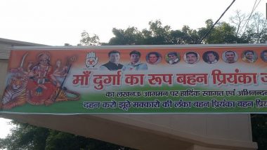 Priyanka Gandhi is 'Maa Durga Ka Roop', 'Badlaav Ki Aandhi' and More In Congress Posters Welcoming Her in Lucknow; See Pictures