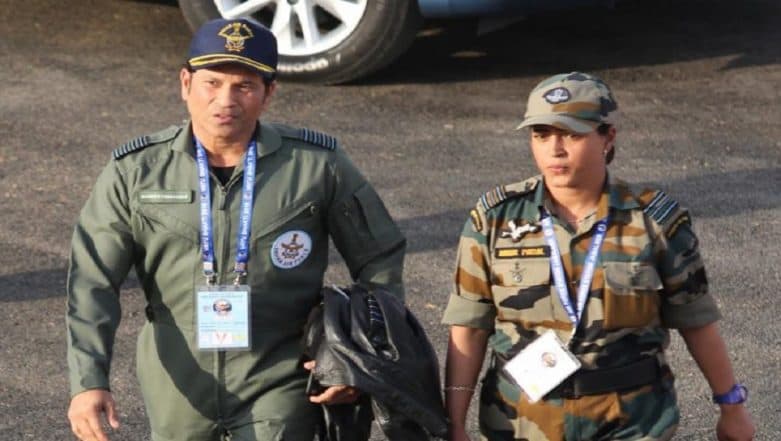 Vayu Shakti 2019: Sachin Tendulkar Attends Exercise Showcasing Firepower of IAF, Shares Pictures Vayu Shakti 2019: Sachin Tendulkar Attends Exercise Showcasing Firepower of IAF, Shares Pictures