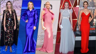 Emily Blunt Birthday Special: Most Stylish Red Carpet Outfits of ‘A Quiet Place 2’ Actress As She Turns 36 (See Photos)