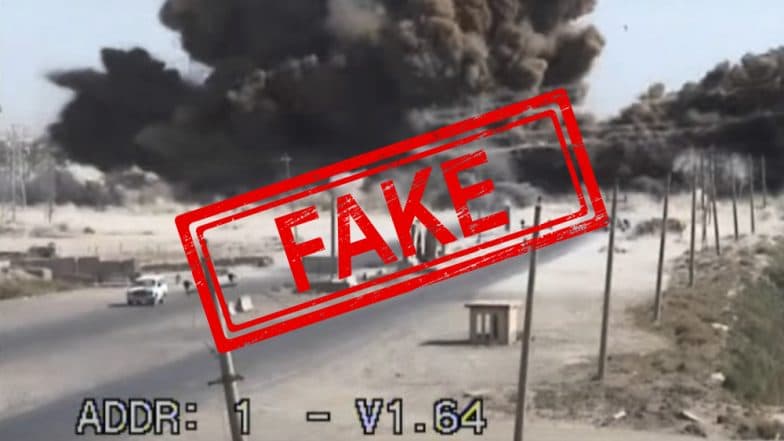 Fake Alert! This Old Video of Bomb Blast at Highway in Baghdad Going Viral as Pulwama Terror Attack on CRPF Jawans Fake Alert! This Old Video of Bomb Blast at Highway in Baghdad Going Viral as Pulwama Terror Attack on CRPF Jawans