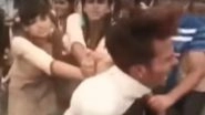 School Girls Beat up Eve Teaser Who Tried to Molest Their Friend in Jodhpur; Video Goes Viral