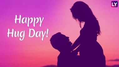 Happy Hug Day 2019 Wishes: WhatsApp Stickers, SMS, GIF Image Messages, Romantic Greetings to Share This Valentine Week