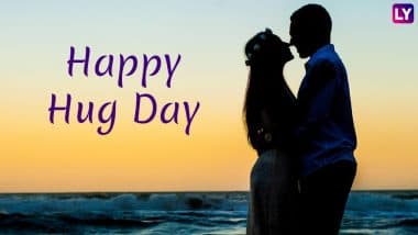 Hug Day 2019 Images & HD Wallpapers for Free Download Online: Wish Happy Hug Day With Romantic GIF Greetings & WhatsApp Sticker Messages During Valentine Week