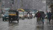 Jammu and Kashmir Weather Update: Valley Receives Fresh Spell of Rain and Snowfall
