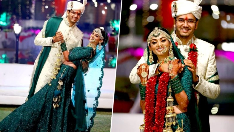 Sasural Simar Ka Actress Kajol Srivastava Makes For a Beautiful Bride as She Gets Hitched to Ankit Khare (View Pics)
