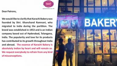 Karachi Bakery Posts ‘Absolutely Indian by Heart’ Message on Social Media After Protest Outside Bengaluru Outlet