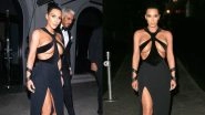 Kim Kardashian West Shows Too Much Flesh In A Racy Black Gown With Torso Revealing Cut-Outs!