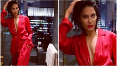 Lisa Haydon Looks Red HOT as She Heads Out for a Dinner in Tokyo-View Pic