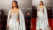 Mahira Khan Is a Caped Superwoman in This Powder Blue La Bourjoisie Gown at DIAFA Awards in Dubai (See Pics and Video)