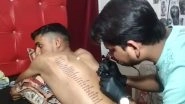 Bikaner Man Tattoos Names of 71 Martyred Soldiers Including Pulwama Terror Attack Jawans and Indian Flag as a Tribute, Watch Video