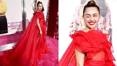 Miley Cyrus Takes Liam Hemsworth's Place At The Premiere Of 'Isn't It Romantic?' And Stuns Us With Her Sublime Red Gown!