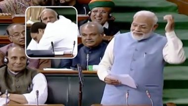 PM Narendra Modi Mocks Rahul Gandhi on Last Day of Parliament For Teaching Him Difference Between ‘Gale Lagna’ & ‘Gale Padna’