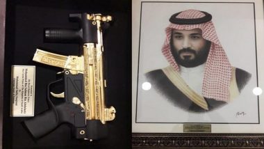 Saudi Crown Prince Mohammed Bin Salman Gifted A Gold-Plated Machine Gun By Pakistani Senators
