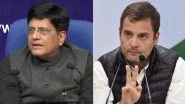 Piyush Goyal Hits Back at Rahul Gandhi For Questioning 'Make in India' Initiative on Vande Bharat Express Breakdown