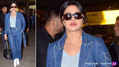 Priyanka Chopra's Chic Denim Airport Look Is Something You Would Want to Try Out ASAP! (View Pics)