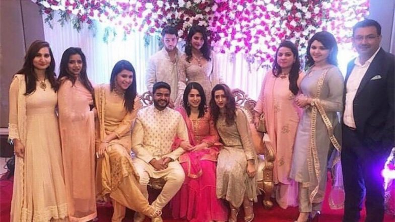 Priyanka Chopra and Nick Jonas Look Perfect in Traditional Attires at Siddharth Chopra-Ishita Kumar's Roka Ceremony (View Pics)