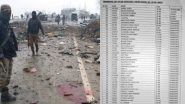 Pulwama Attack: List of 42 CRPF Jawans Who Were on Bus Attacked by JeM in Jammu & Kashmir