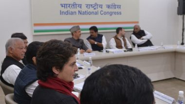 Priyanka Gandhi Seated Away from Rahul At AICC Meeting