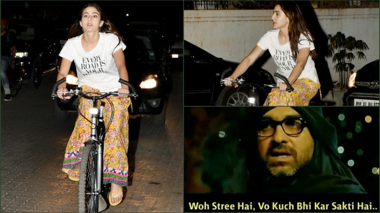 Pics of Sara Ali Khan Cycling in 'Ghagra' Make Us Say ‘Woh Stree Hai Woh Kuch Bhi Kar Sakti Hai’