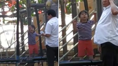 Taimur Ali Khan Is More Interested In The Paps Than His Joyful Jumps On The Trampoline: Watch Videos!