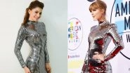 Diet Sabya &lsquo;Praises&rsquo; Urvashi Rautela after She Blatantly Copies Taylor Swift&rsquo;s Iconic Metallic Balmain Dress (See Pics)