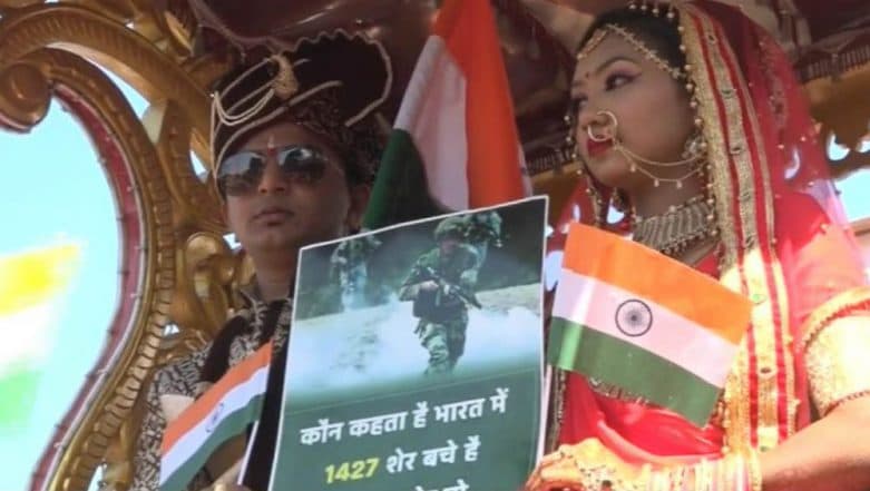 Pulwama Terror Attack: Vadodara Couple Dedicates Their Marriage Procession to CRPF Martyrs Pulwama Terror Attack: Vadodara Couple Dedicates Their Marriage Procession to CRPF Martyrs