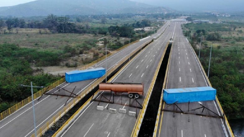 Venezuelan Troops Blockade Bridge to Prevent Aid Coming in from Colombia