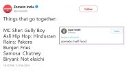 Zomato Tweets a Gully Boy and Biryani Joke, Twitter Roasts the Food Delivery Giant With Hilarious Memes