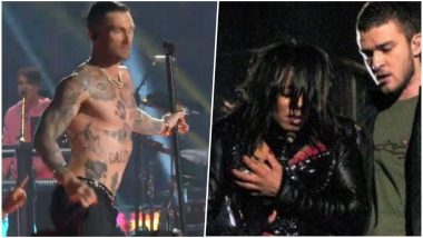 Adam Levine’s Nipple-Baring Performance at Super Bowl LIII Creates Uproar, Gets Compared to Janet Jackson’s Career-Ending ‘Wardrobe Malfunction’ (Watch Video)