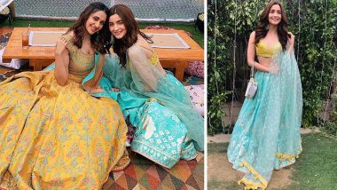 Alia Bhatt Looks Gorgeous in Blue as She Turns Into a Bridesmaid at Her Bestie's Wedding (View Inside Pics)