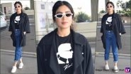 Bhumi Pednekar Wears Karl Lagerfeld Printed Tee, Pays Tribute to Fashion Legend: See Bhumi&rsquo;s Latest Airport Look in Pics