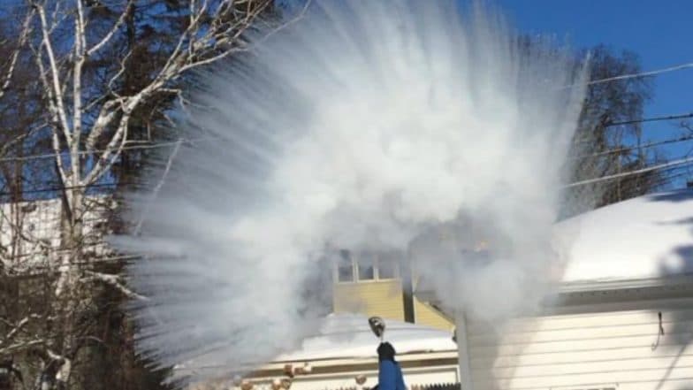 Polar Vortex ‘Boiling Water Challenge’ Goes Viral! Watch Videos of Hot Water Turning Into Ice in Seconds Polar Vortex ‘Boiling Water Challenge’ Goes Viral! Watch Videos of Hot Water Turning Into Ice in Seconds