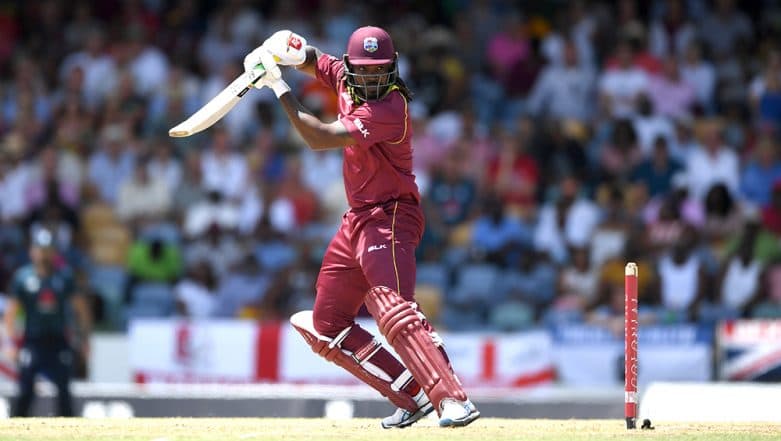 West Indies vs England 4th ODI 2019: Chris Gayle Crosses the Mark of 500 Sixes in International Cricket and Joins the 10,000 Runs Club in ODI Cricket West Indies vs England 4th ODI 2019: Chris Gayle Crosses the Mark of 500 Sixes in International Cricket and Joins the 10,000 Runs Club in ODI Cricket