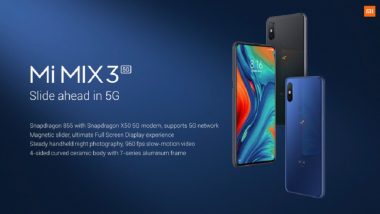 MWC 2019: Xiaomi Unveils Mi Mix 3, Its Maiden 5G Phone, Starting at Rs 48,258