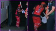 BBL 2019 Final: Aaron Finch Smashes Chair After His Dismissal During Melbourne Renegades vs Melbourne Stars T20 Match, Watch Video