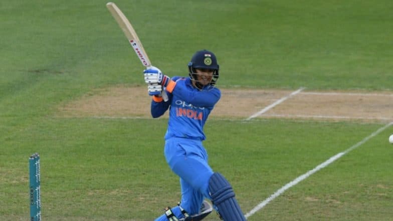 Smriti Mandhana Hits Fastest Half-century For India! Indian Opener Scores 24 Ball 50 During Ind vs NZ 2019, Women’s 1st T20I Smriti Mandhana Hits Fastest Half-century For India! Indian Opener Scores 24 Ball 50 During Ind vs NZ 2019, Women’s 1st T20I