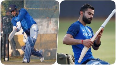 Virat Kohli, MS Dhoni and Others Hit the Nets Ahead of the First T20I Against Australia at Vizag (See Pics)