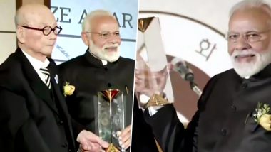 Narendra Modi Receives Seoul Peace Prize in South Korea, Says It's Time to Unite to Eradicate Terror