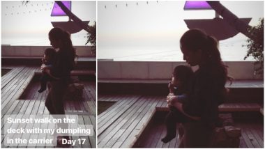 Mira Rajput Enjoys Sunset With Her Cutest 'Dumpling', Zain - View Pic