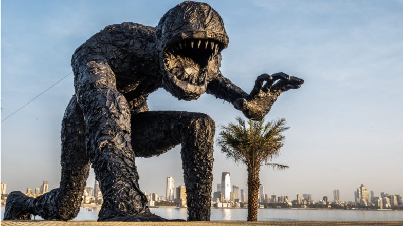 'Plastic Monster' Installed at Bandra Worli Sealink 