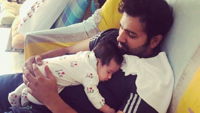 Rohit Sharma Spends Time With Baby Samaira Ahead of MI vs CSK, IPL 2019 Finals (Watch Video)