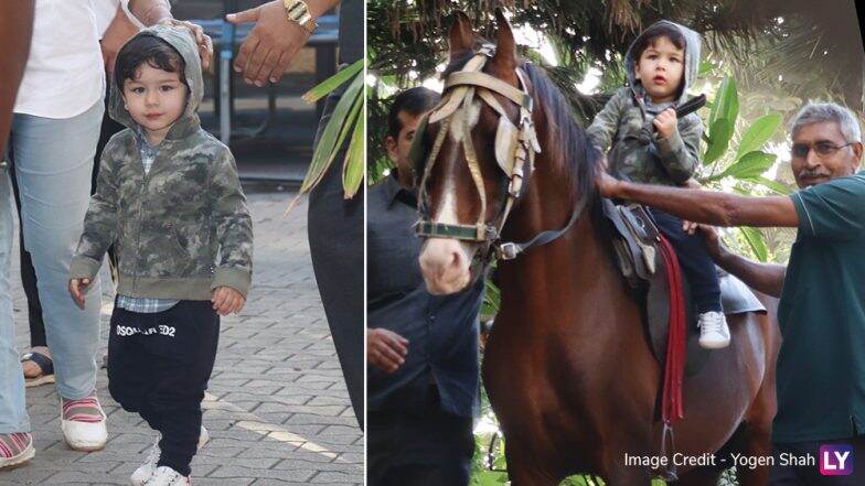 Taimur Ali Khan Steps Out to Enjoy a Horse Ride But It's His Cute Hoodie That Gets All Our Attention - View Pics Taimur Ali Khan Steps Out to Enjoy a Horse Ride But It's His Cute Hoodie That Gets All Our Attention - View Pics