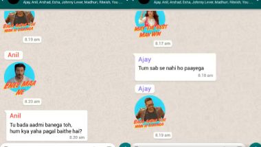 Total Dhamaal: Ajay Devgn, Madhuri Dixit, Anil Kapoor Get WhatsApp Stickers to Promote the Film – Watch Video