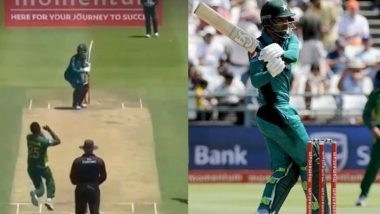Fakhar Zaman Caught Using a Cuss Word on the Stump Mic During PAK vs SA 5th ODI, Watch Video