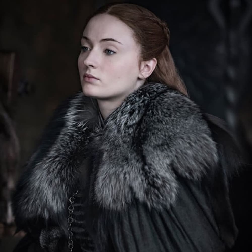 Sophie Turner as Sansa Stark.